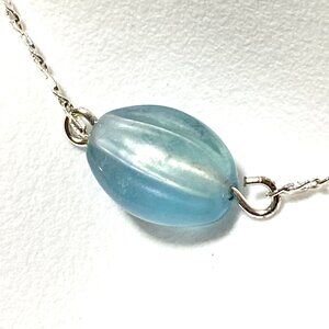 2/$20, Natural Teal Fluorite Necklace, Genuine Gemstone Bar Pendant & Stainless